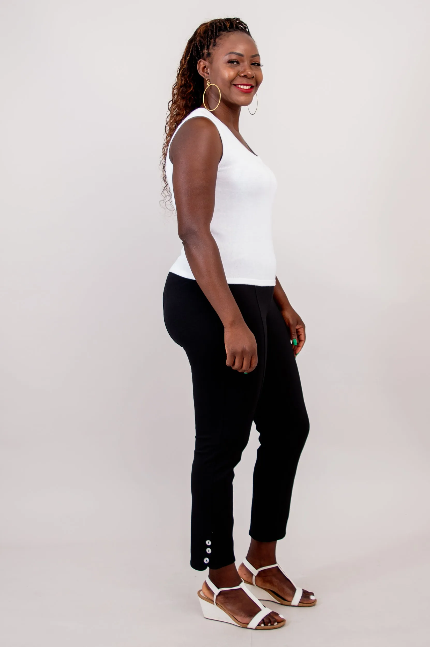 Melanie Tank, White, Cotton sold by Blue Sky product image thumbnail 3