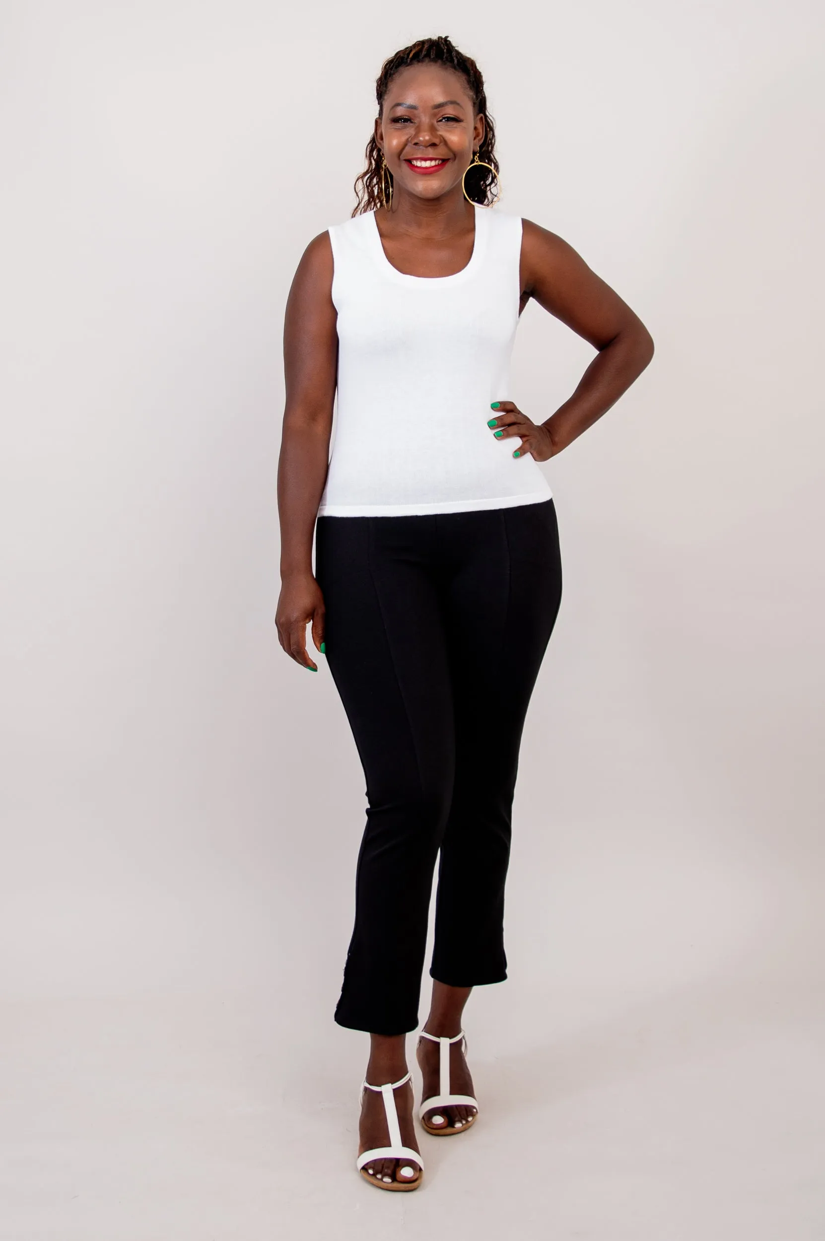 Melanie Tank, White, Cotton sold by Blue Sky product image thumbnail 2