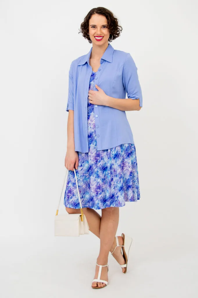 Lorine Blouse, Periwinkle, Linen Bamboo- Final Sale sold by Blue Sky product image thumbnail 3