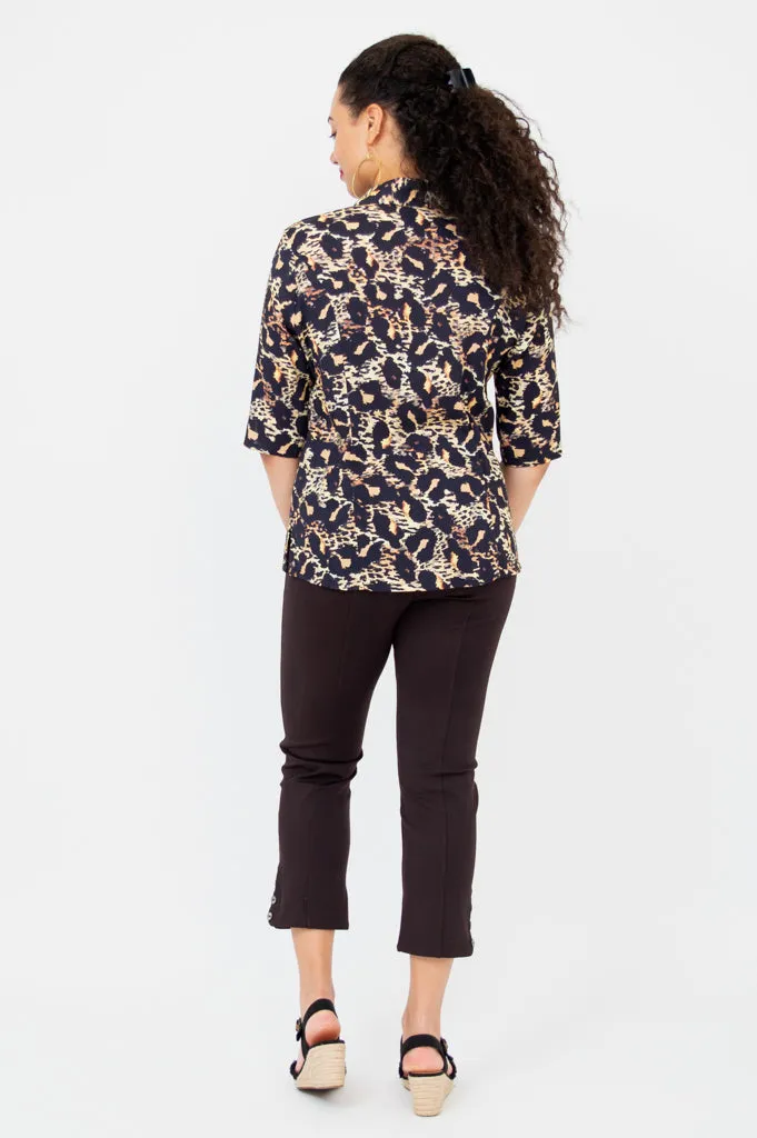 Lorine Blouse, Leopard, Linen Bamboo sold by Blue Sky product image thumbnail 4