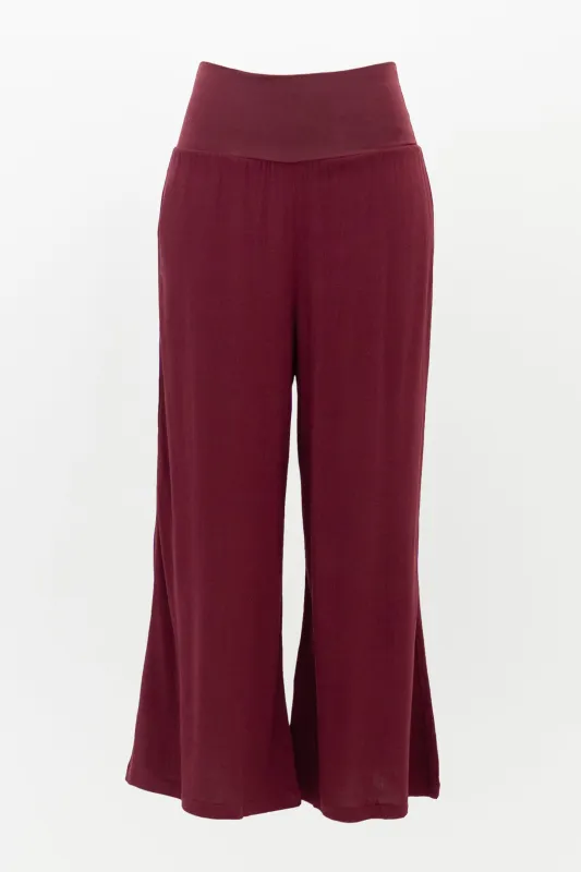 Landon Capri, Burgundy, Linen Bamboo sold by Blue Sky
