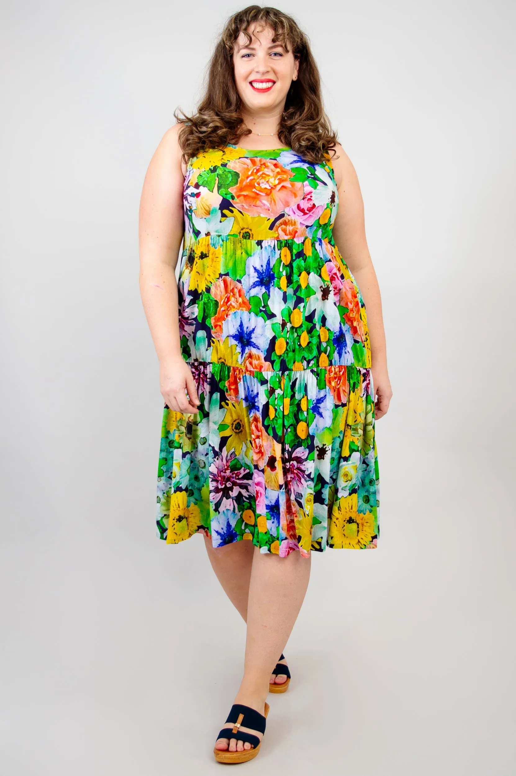 Juni Dress, Disco, Linen Bamboo - Final Sale sold by Blue Sky