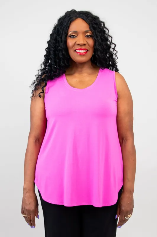 Jazz Tank, Pink, Bamboo -Final Sale sold by Blue Sky