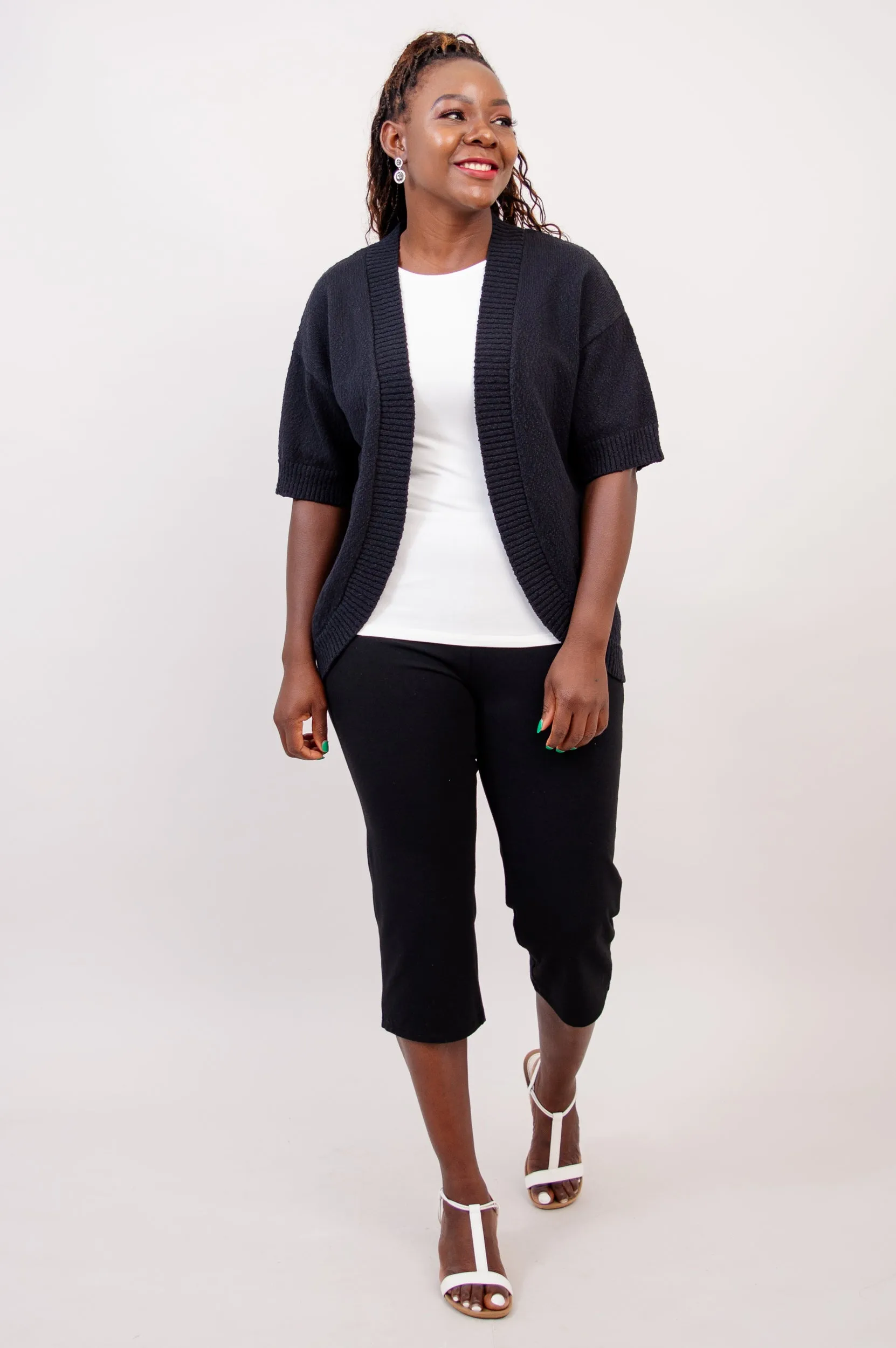 Jana Cardigan, Black, Cotton sold by Blue Sky product image thumbnail 3