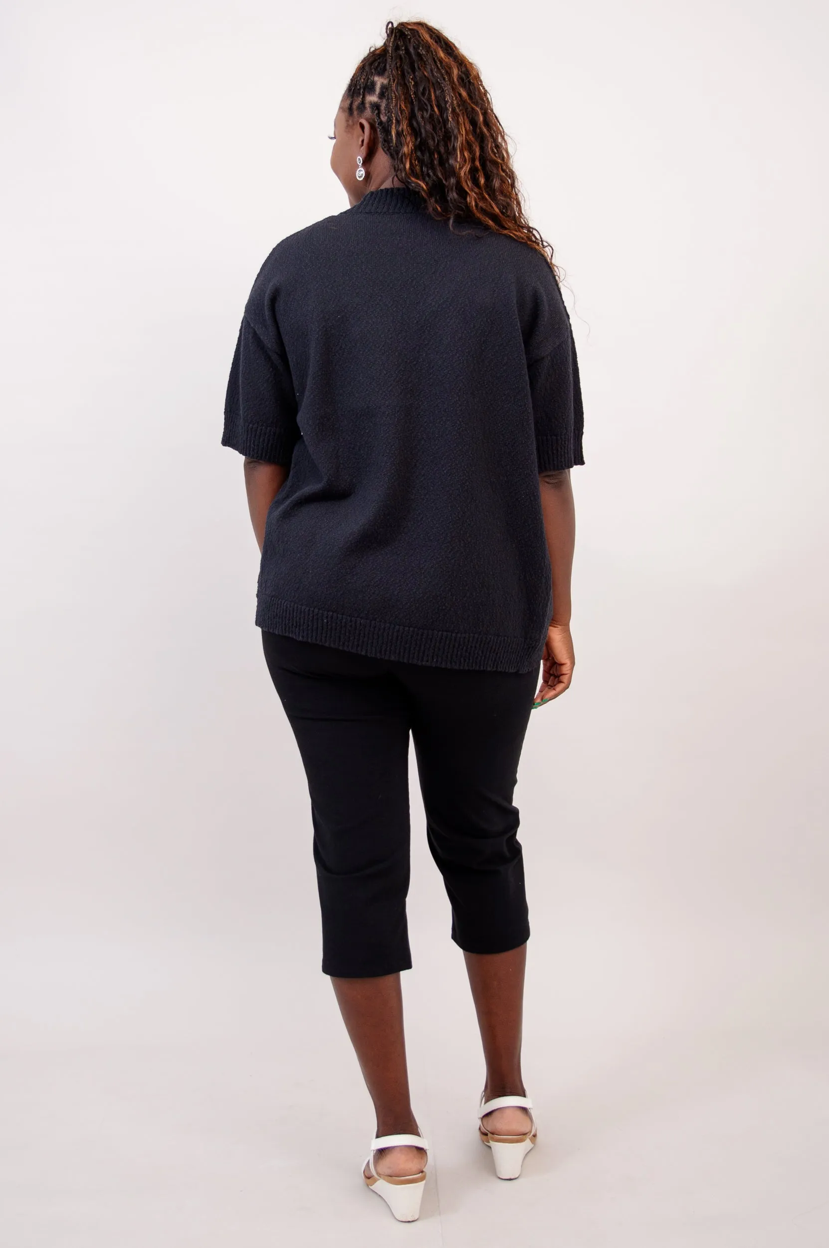 Jana Cardigan, Black, Cotton sold by Blue Sky product image thumbnail 5