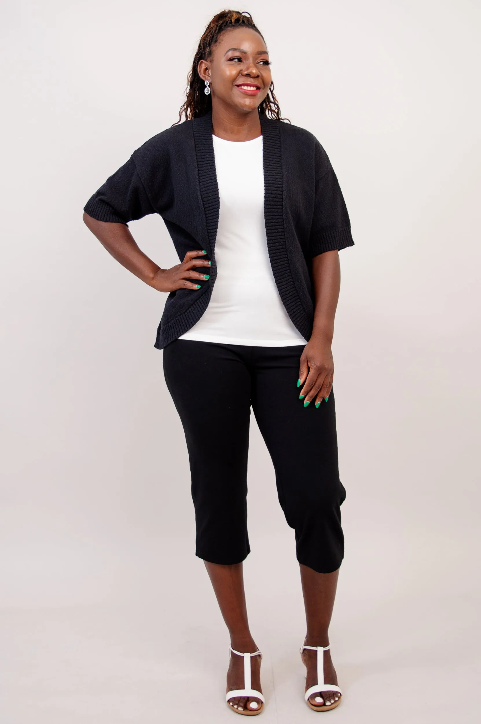 Jana Cardigan, Black, Cotton sold by Blue Sky product image thumbnail 2