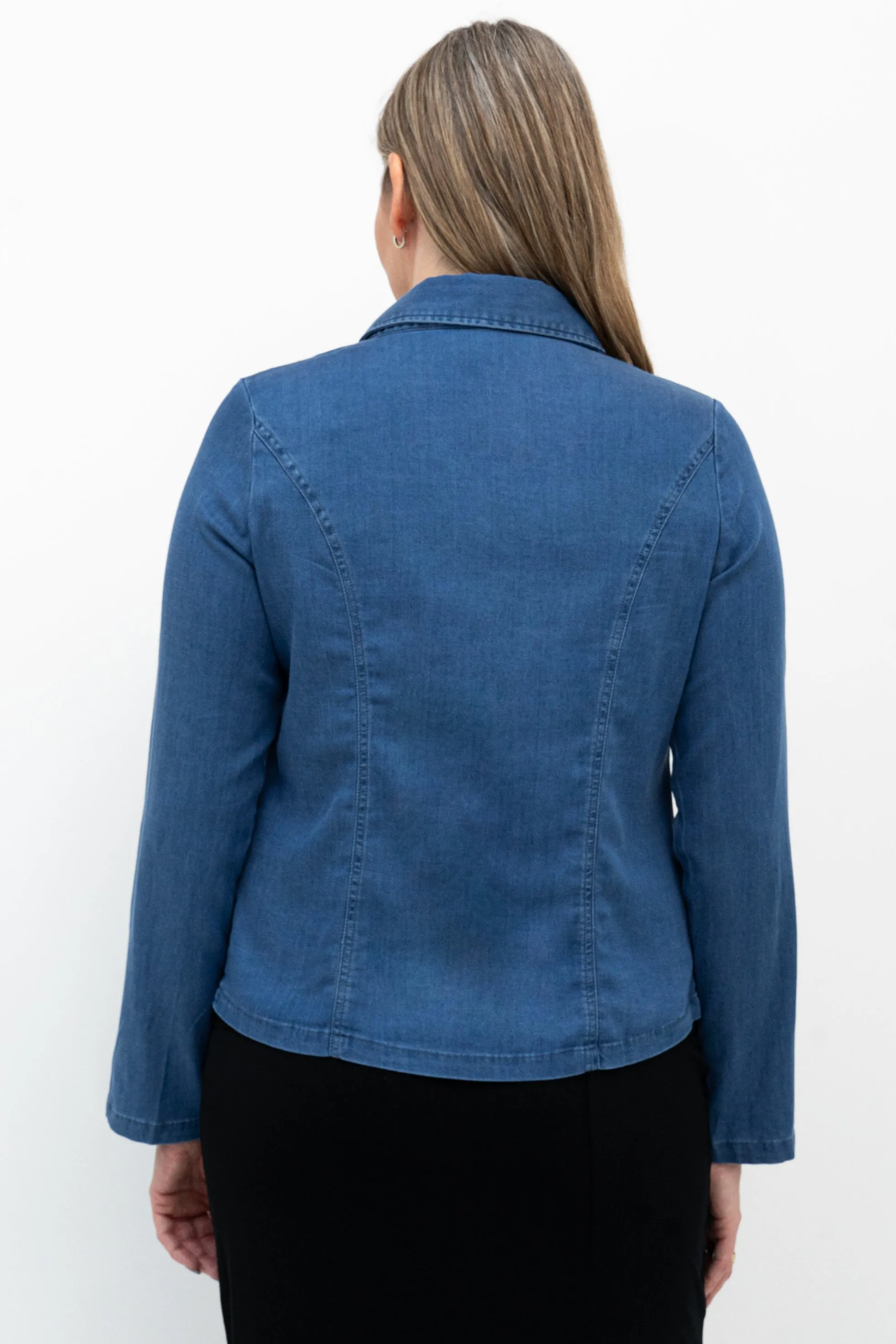 Holly Blouse, Lightweight Tencel Denim sold by Blue Sky product image thumbnail 4