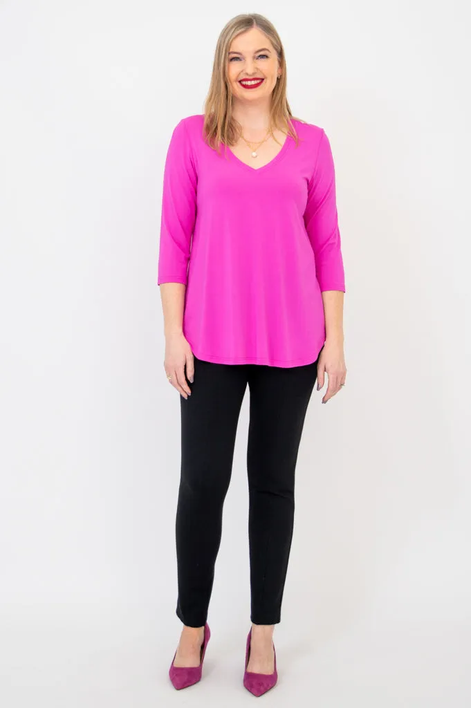 Jackie 3/4 Top, Pink, Bamboo -Final Sale sold by Blue Sky product image thumbnail 2