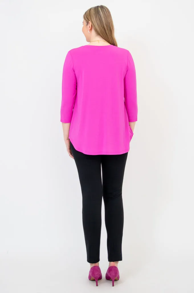 Jackie 3/4 Top, Pink, Bamboo -Final Sale sold by Blue Sky product image thumbnail 4