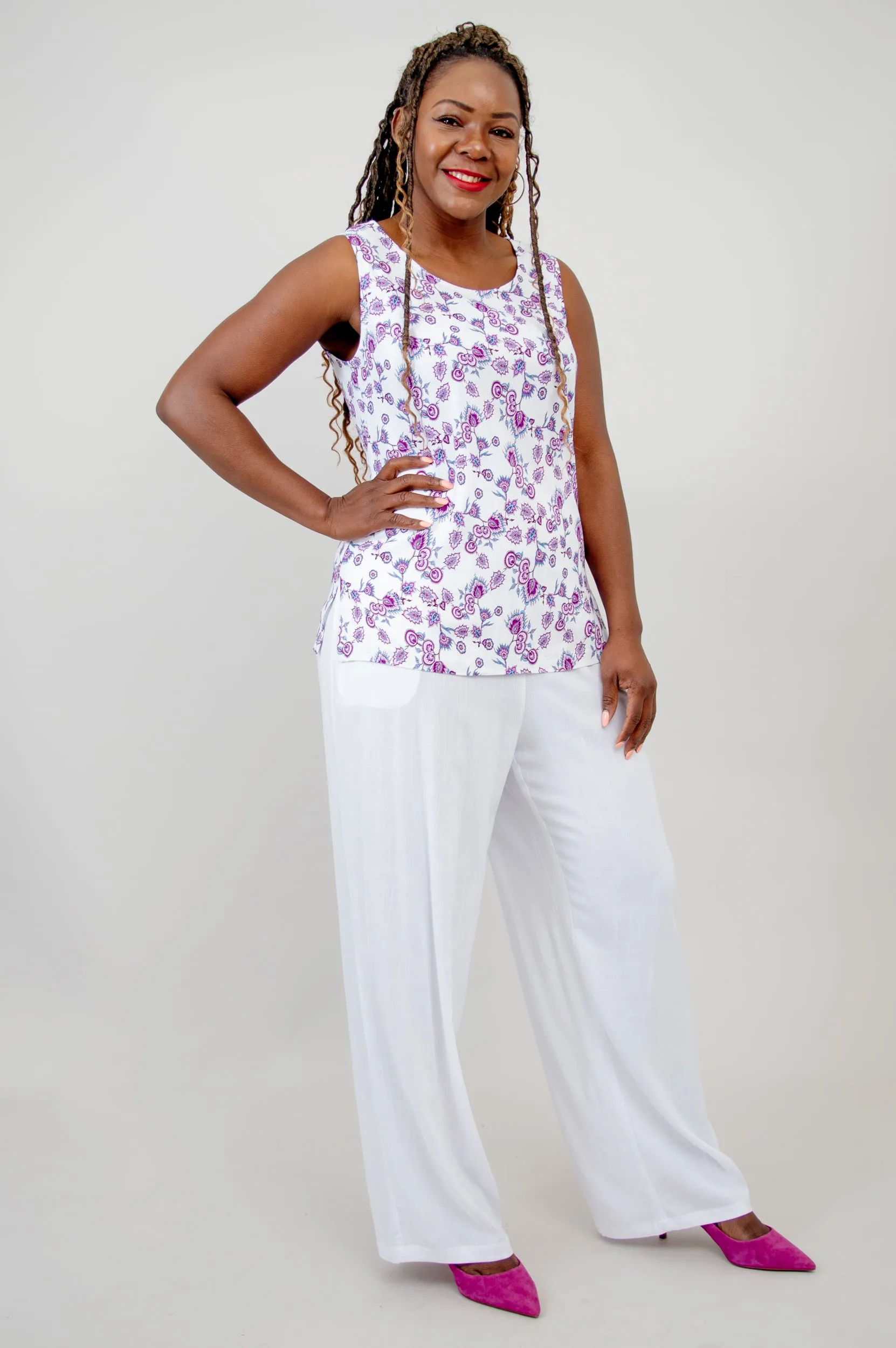 Dena Tank, Rajou, Linen Bamboo -Final Sale sold by Blue Sky product image thumbnail 3