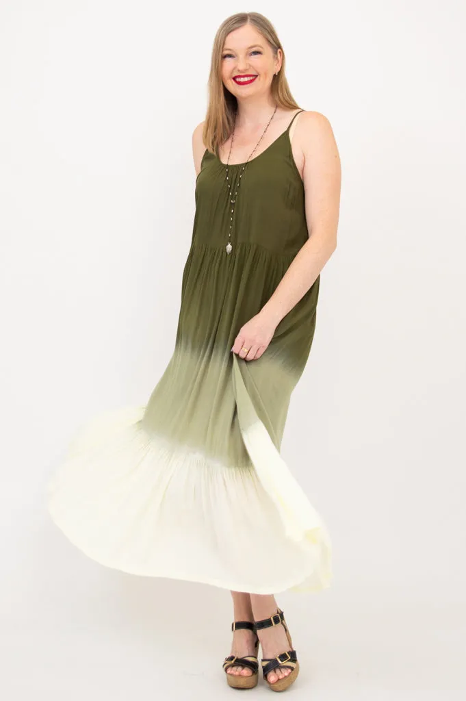 Boha Dress, Green Dip-Dye sold by Blue Sky product image thumbnail 3