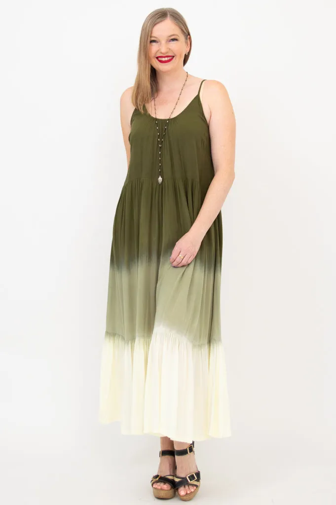 Boha Dress, Green Dip-Dye sold by Blue Sky product image thumbnail 2