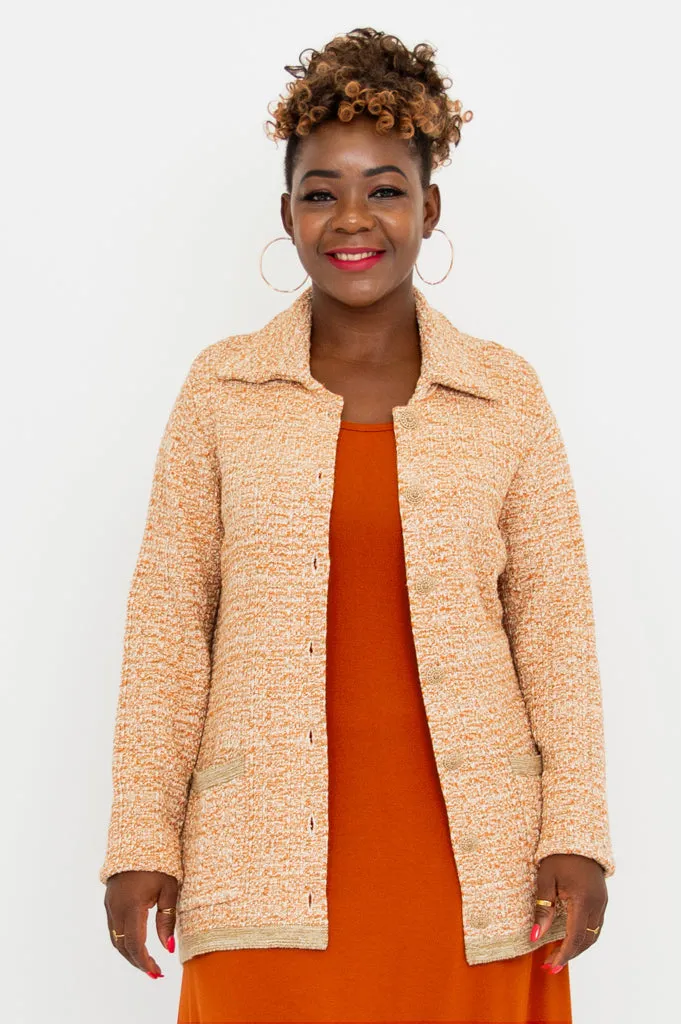 Chanel Cardigan, Chai Spice, Cotton sold by Blue Sky product image thumbnail 4