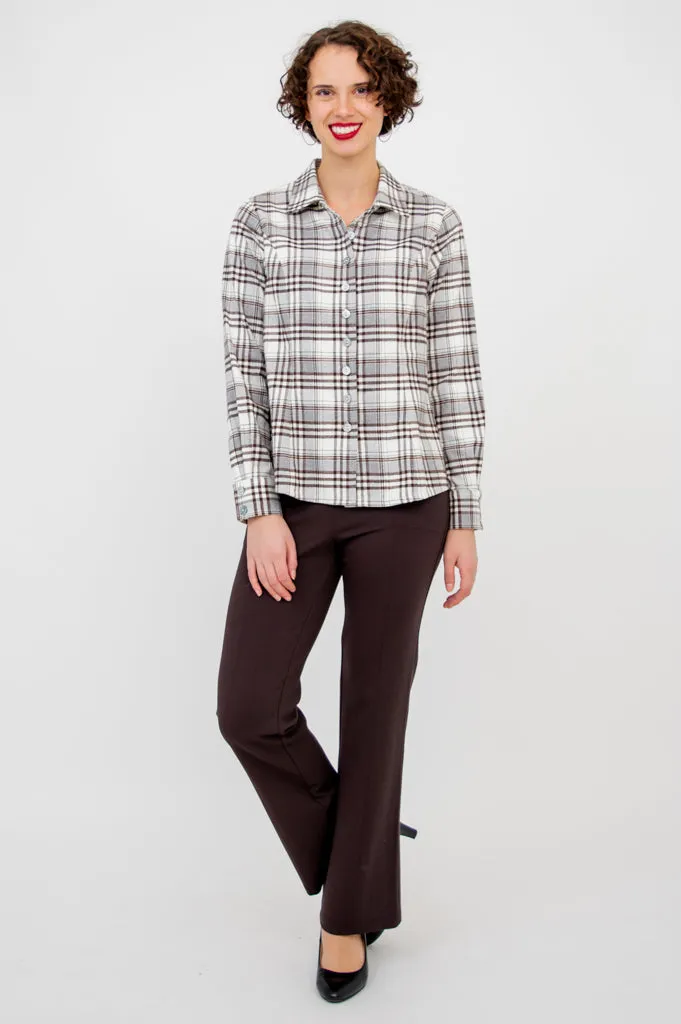 Alexis Top, Coffee Plaid , Cotton - Final Sale sold by Blue Sky product image thumbnail 3
