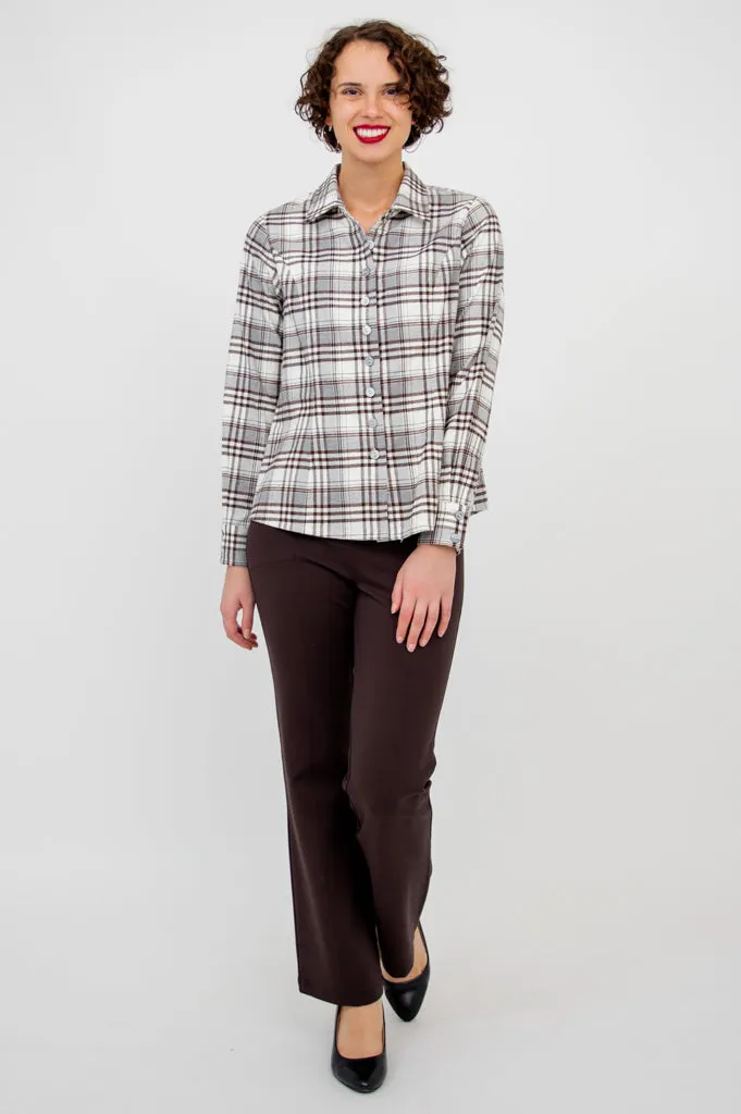 Alexis Top, Coffee Plaid , Cotton - Final Sale sold by Blue Sky product image thumbnail 4