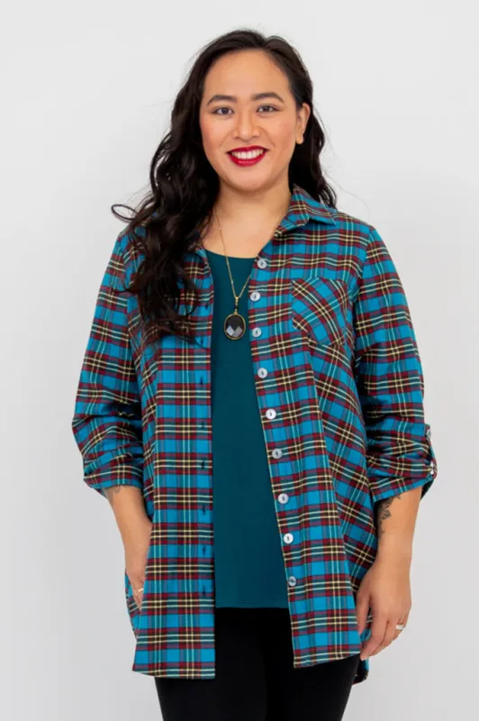 Celine Tunic, Telly Plaid, Cotton- Final Sale sold by Blue Sky