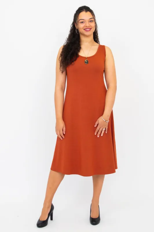 Becca Dress, Copper, Bamboo sold by Blue Sky