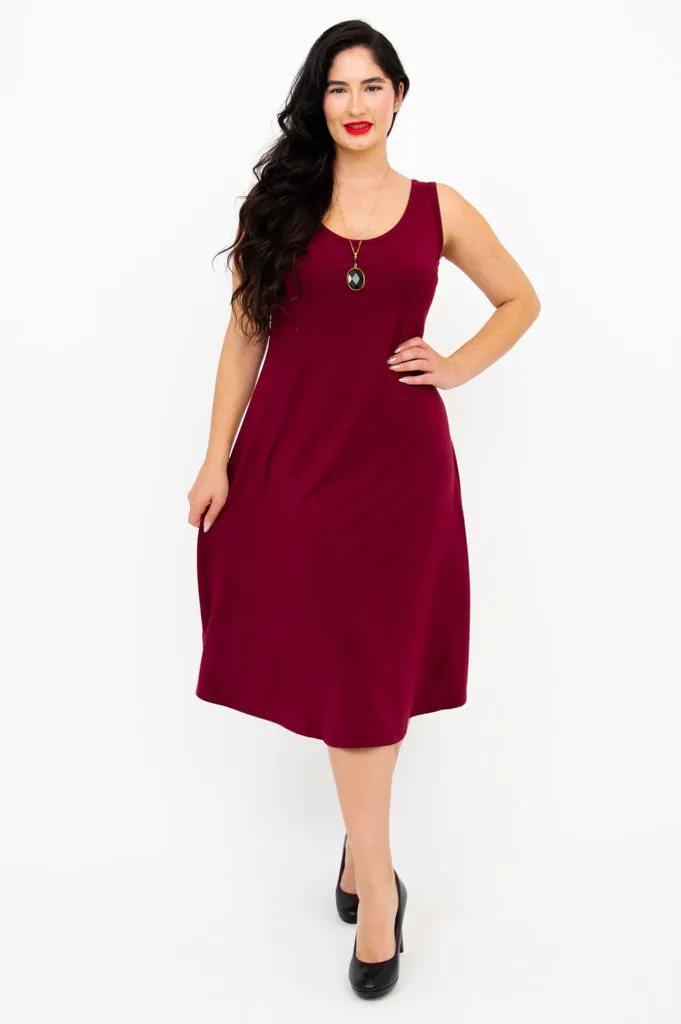 Becca Dress, Burgundy, Bamboo sold by Blue Sky product image thumbnail 5