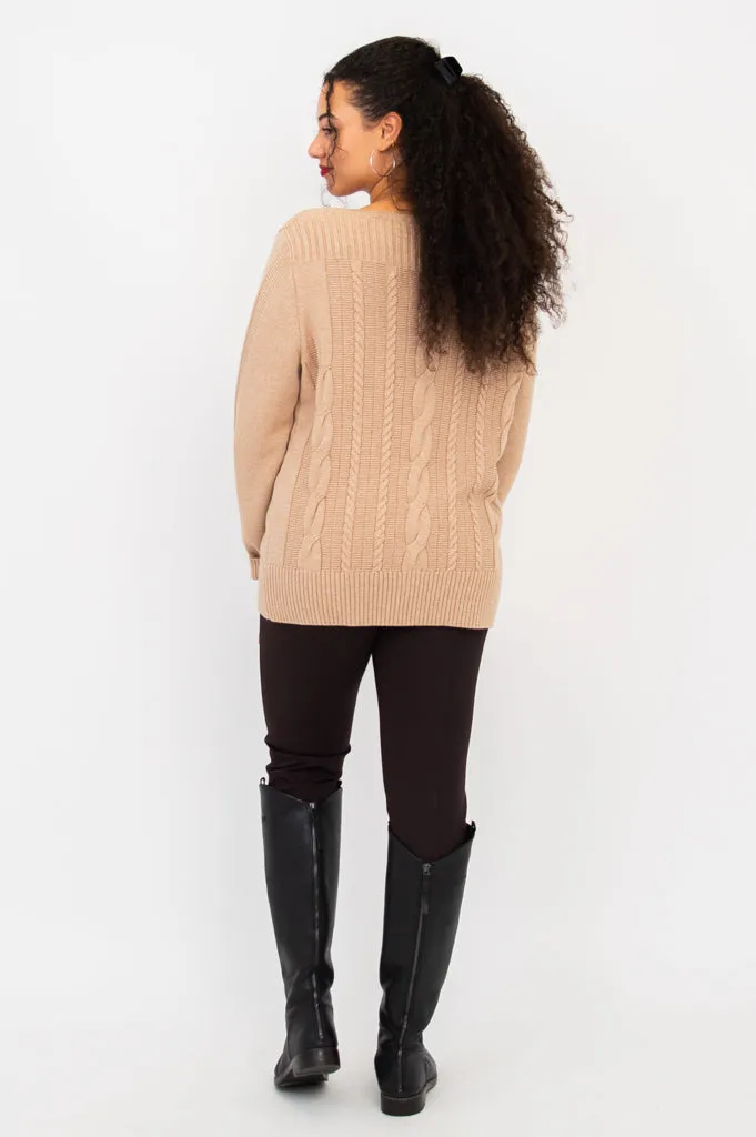 Cora Sweater, Latte, Cotton - Final Sale sold by Blue Sky product image thumbnail 5