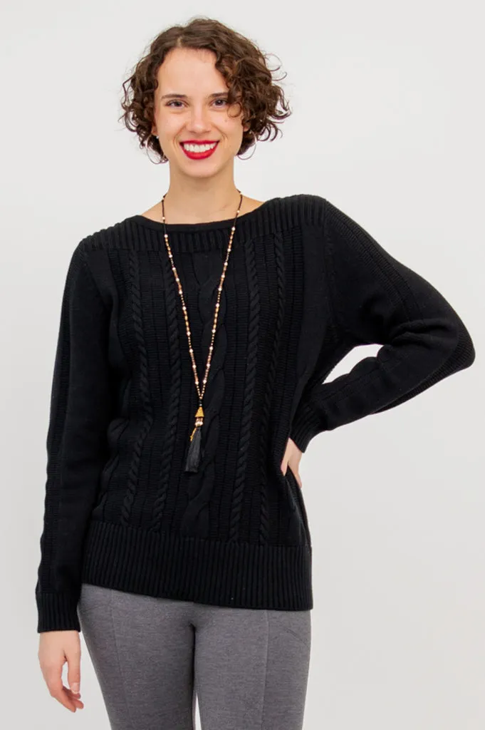 Cora Sweater, Black, Cotton - Final sale sold by Blue Sky product image thumbnail 2