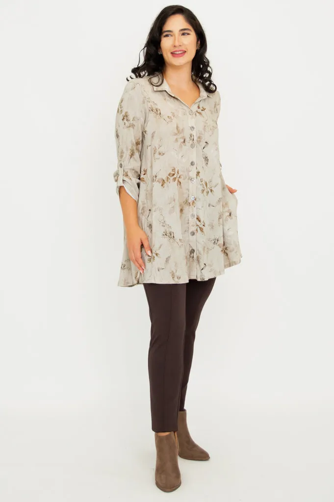 Celine Blouse, Castle, Linen Bamboo- Final Sale sold by Blue Sky product image thumbnail 3