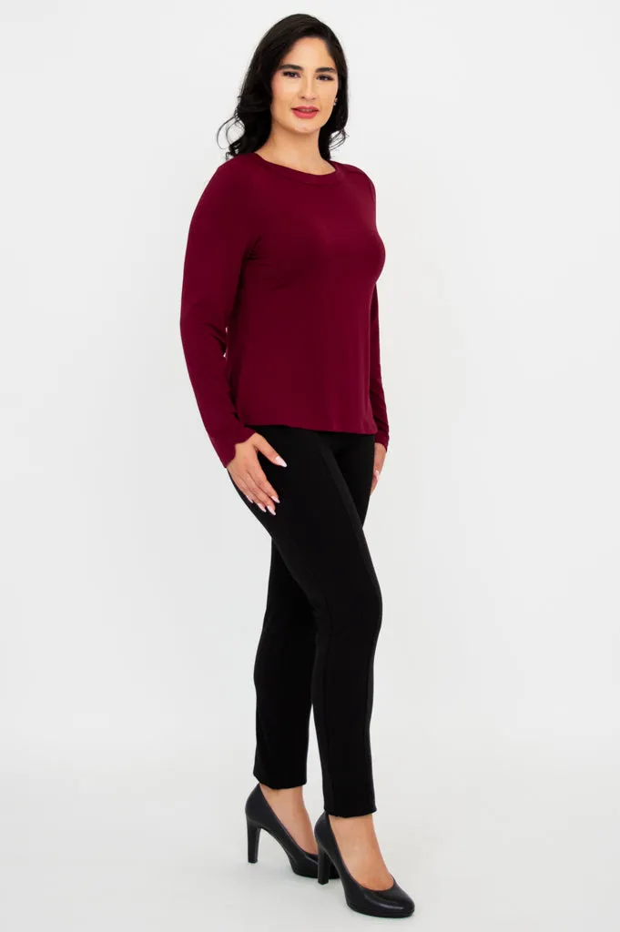 Mona Top, Burgundy, Bamboo sold by Blue Sky product image thumbnail 4