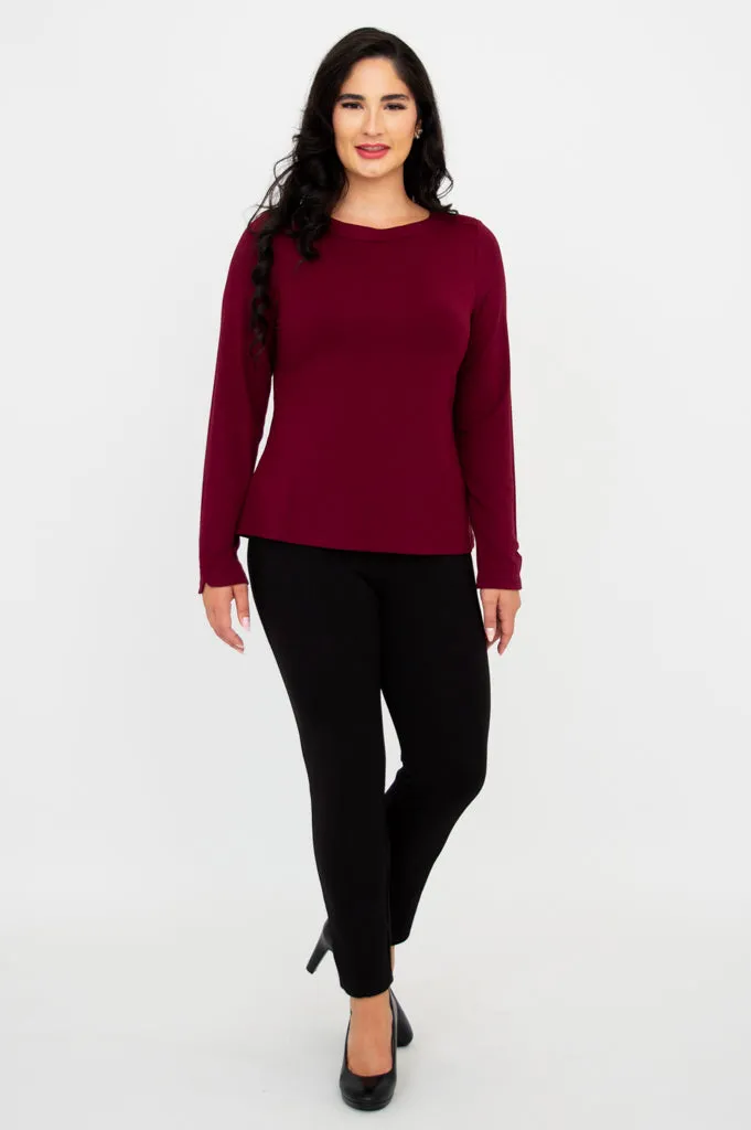 Mona Top, Burgundy, Bamboo sold by Blue Sky product image thumbnail 3