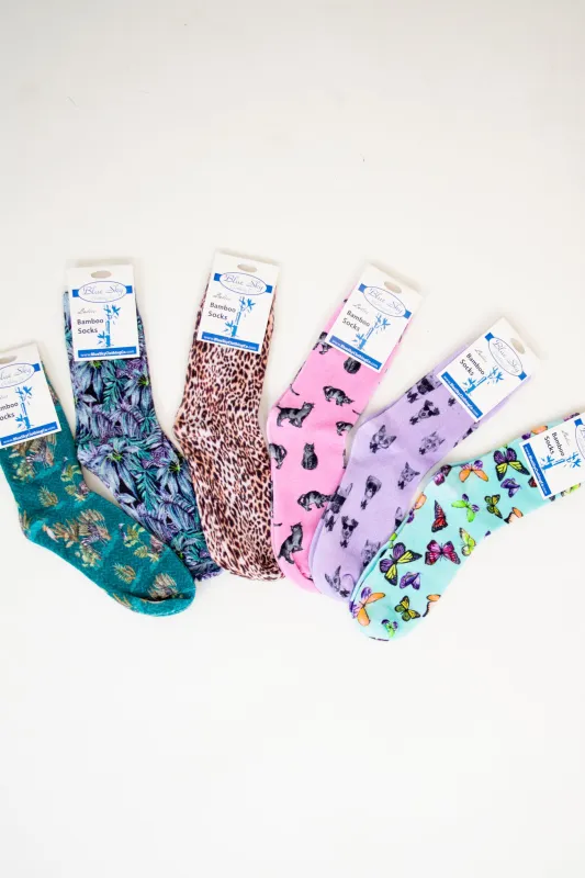 Ladies Bamboo Dress Socks, Assorted Prints sold by Blue Sky