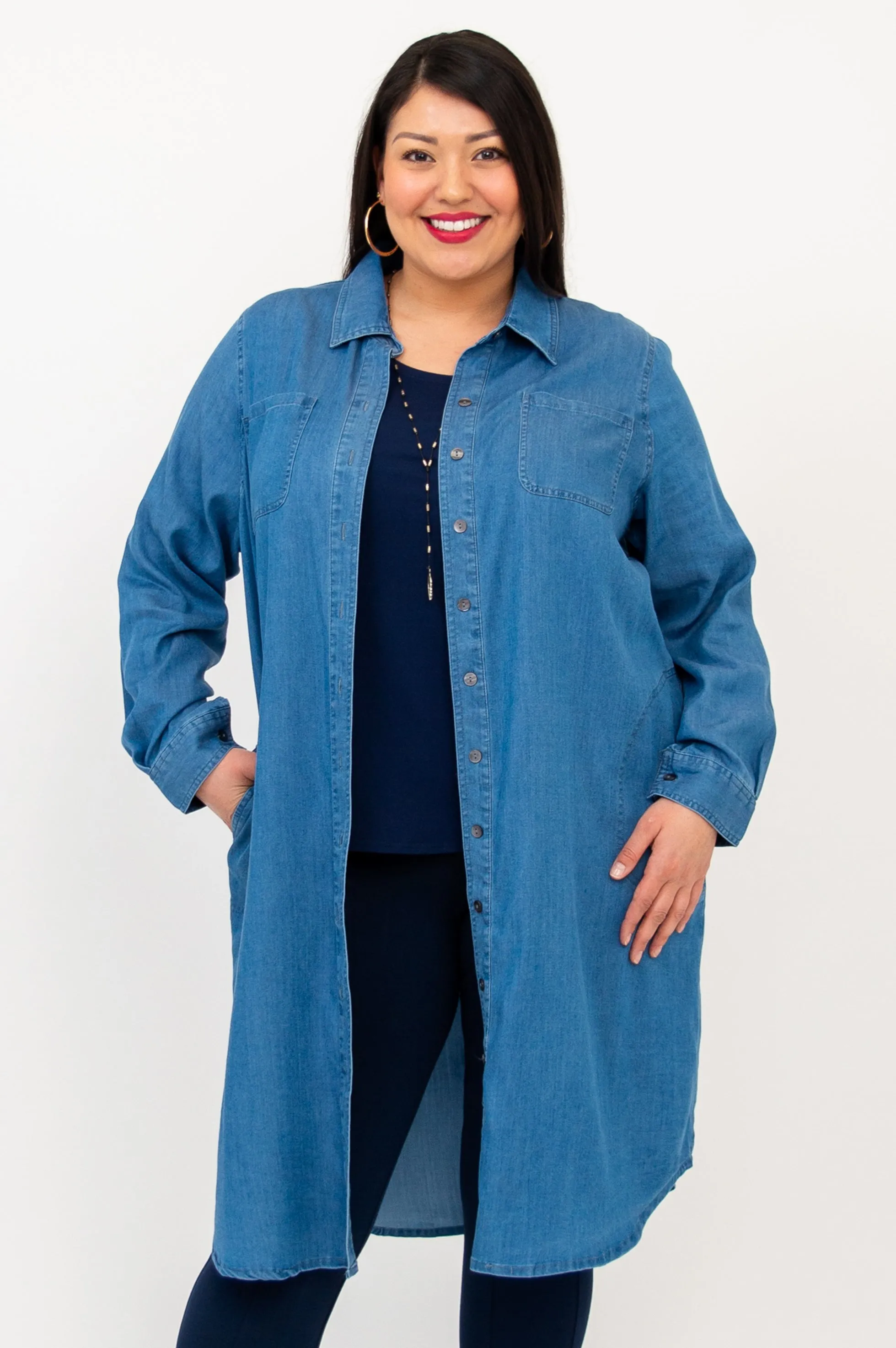 Anka Duster, Lightweight Tencel Denim sold by Blue Sky