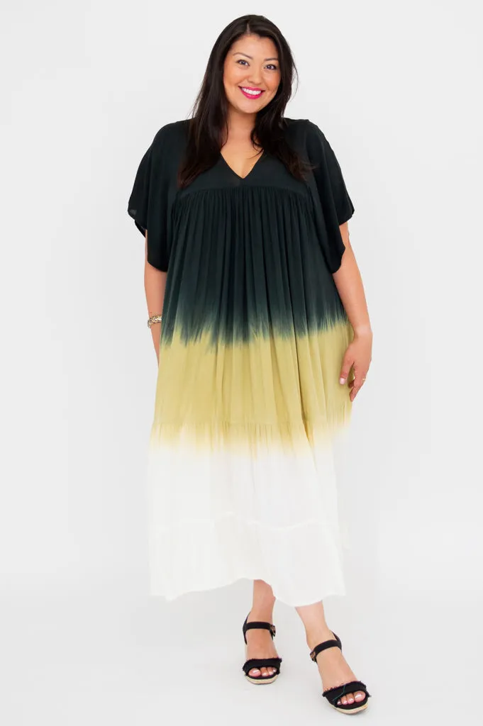 Empress Dress, Black Dip-Dye sold by Blue Sky product image thumbnail 4
