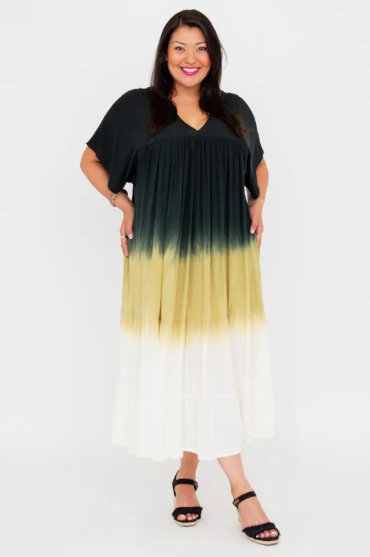 Empress Dress, Black Dip-Dye sold by Blue Sky