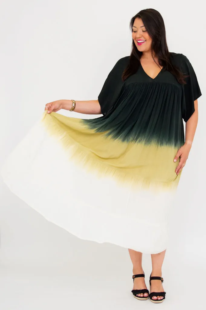 Empress Dress, Black Dip-Dye sold by Blue Sky product image thumbnail 3