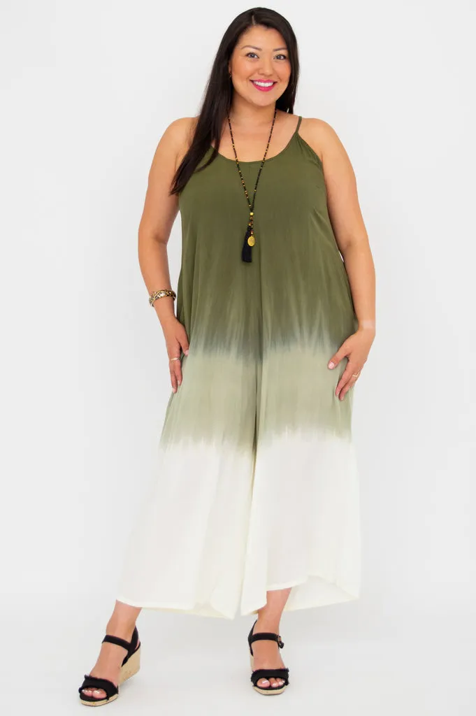 Ender Jumpsuit, Green Dip-Dye sold by Blue Sky product image thumbnail 3