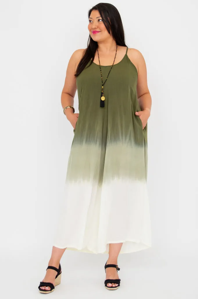 Ender Jumpsuit, Green Dip-Dye sold by Blue Sky product image thumbnail 4