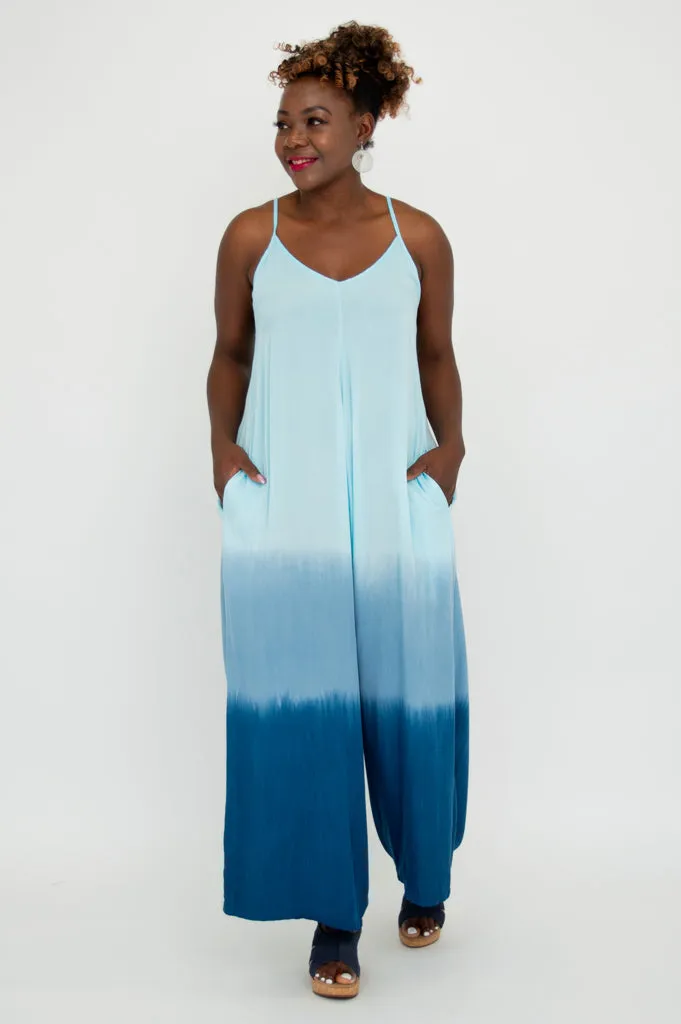 Ender Jumpsuit, Turquoise Dip-Dye sold by Blue Sky product image thumbnail 4