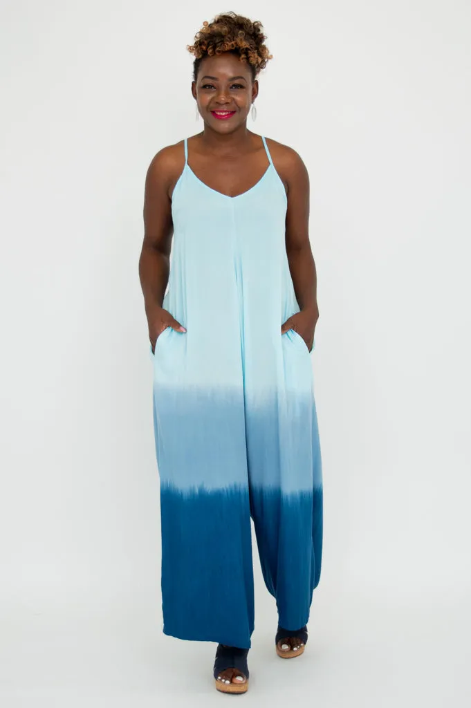 Ender Jumpsuit, Turquoise Dip-Dye sold by Blue Sky product image thumbnail 2