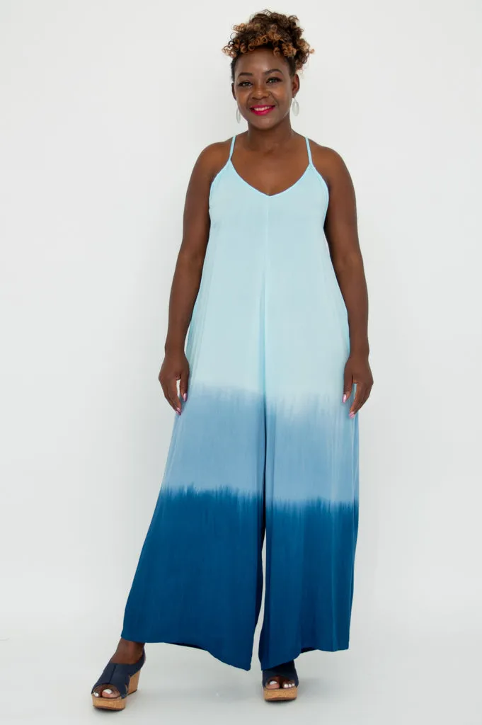 Ender Jumpsuit, Turquoise Dip-Dye sold by Blue Sky product image thumbnail 3
