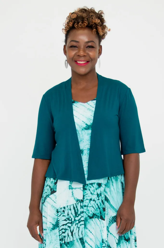 Doda Jacket, Teal, Bamboo sold by Blue Sky