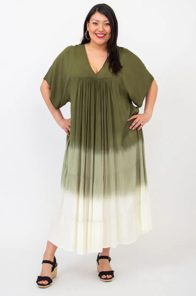 Empress Dress, Green Dip-Dye sold by Blue Sky product image thumbnail 2