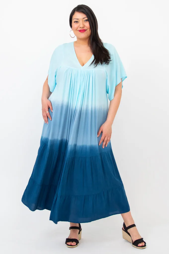 Empress Dress, Turquoise Dip-Dye sold by Blue Sky product image thumbnail 4