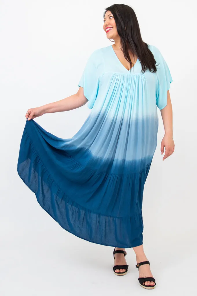 Empress Dress, Turquoise Dip-Dye sold by Blue Sky product image thumbnail 5