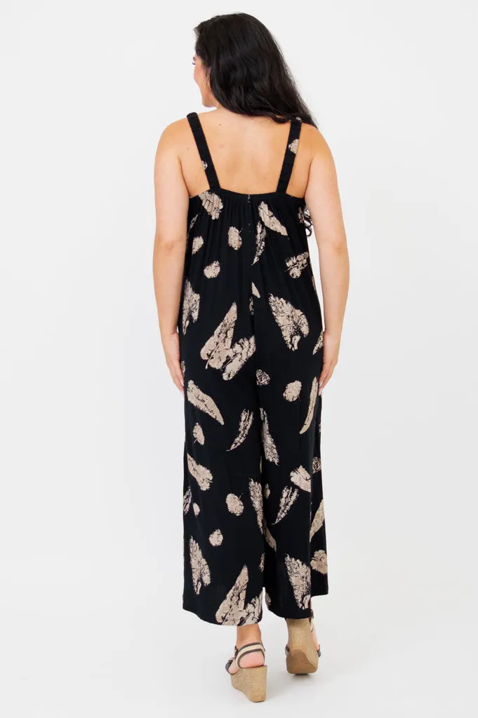 Joanna Jumpsuit, Shadow Leaf, Linen Bamboo sold by Blue Sky product image thumbnail 4