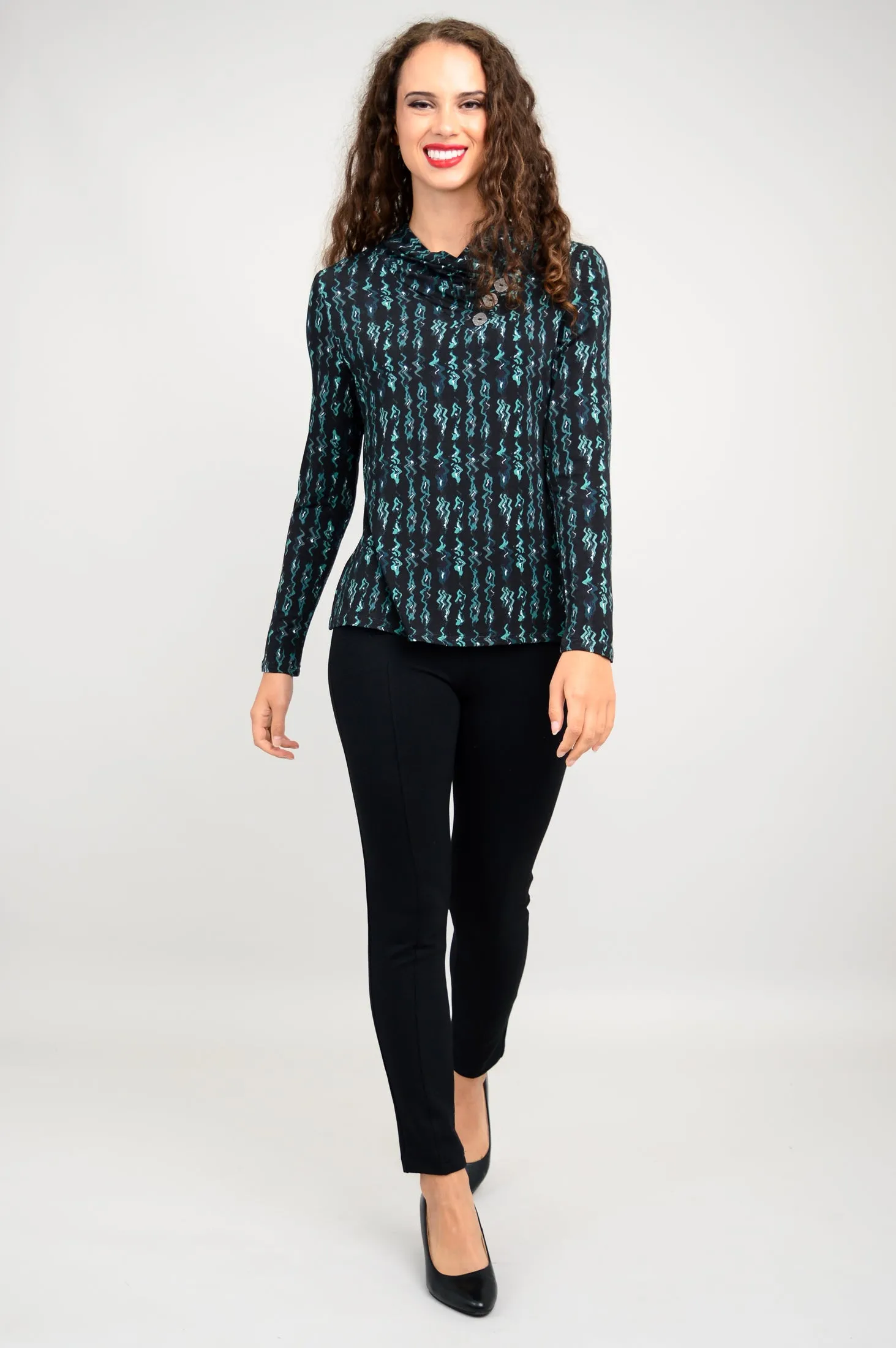 Trinity L/S Top, Teal Abstract, Bamboo - Final Sale sold by Blue Sky product image thumbnail 4