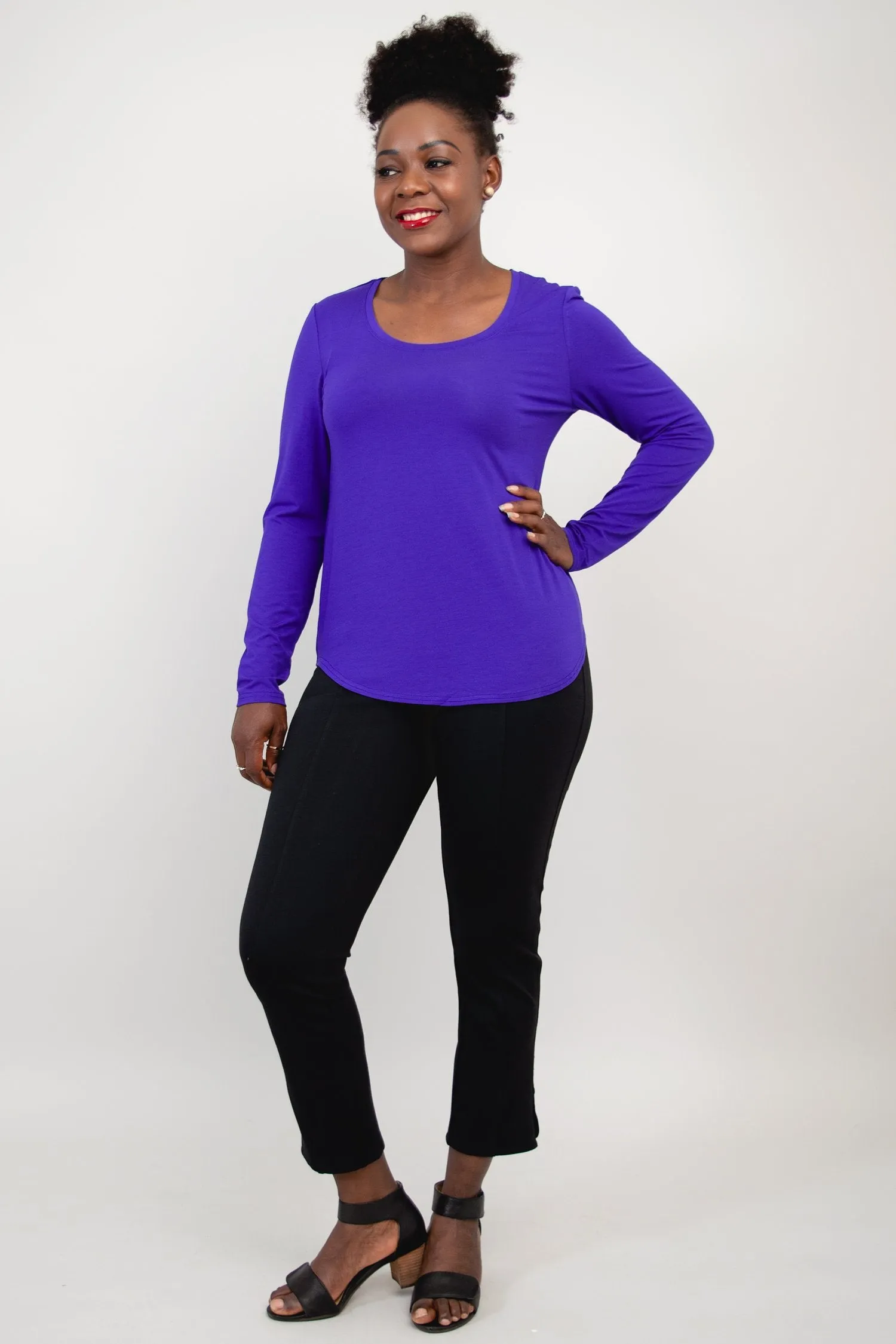 Tessa Long Sleeve, Violet, Bamboo - Final Sale sold by Blue Sky product image thumbnail 4