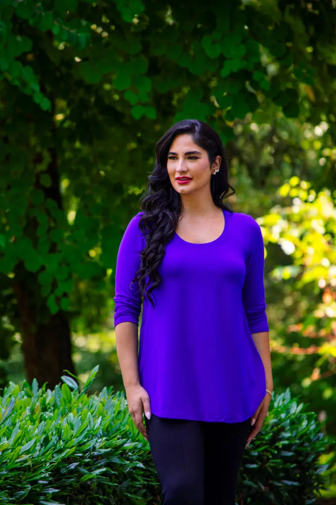Tessa Long Sleeve, Violet, Bamboo - Final Sale sold by Blue Sky product image thumbnail 2