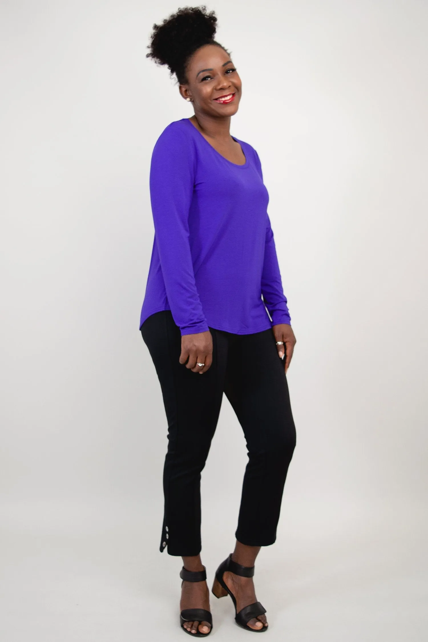 Tessa Long Sleeve, Violet, Bamboo - Final Sale sold by Blue Sky product image thumbnail 3