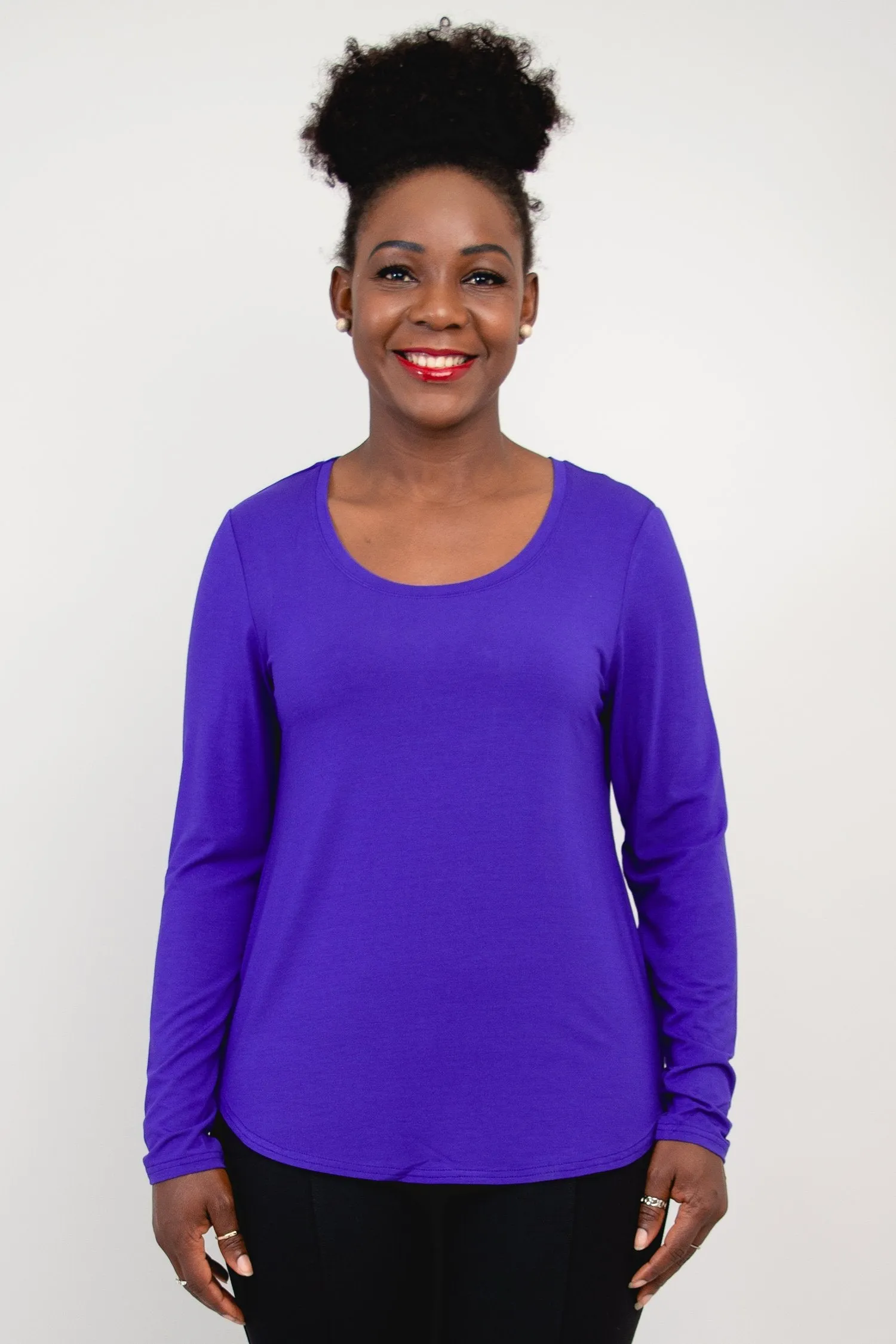 Tessa Long Sleeve, Violet, Bamboo - Final Sale sold by Blue Sky