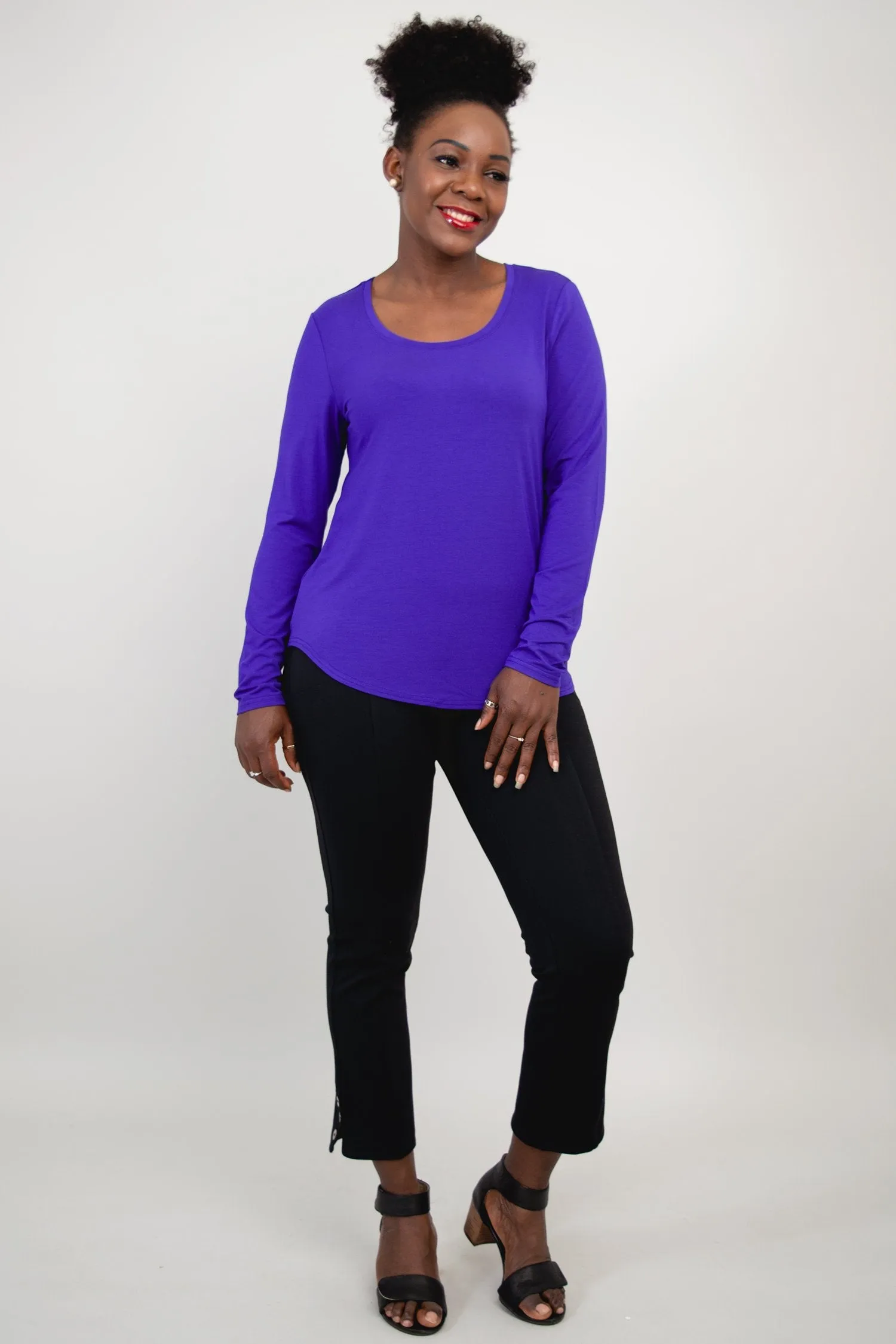 Tessa Long Sleeve, Violet, Bamboo - Final Sale sold by Blue Sky product image thumbnail 5