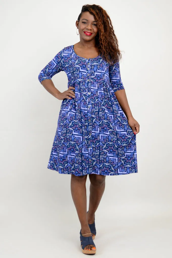 Nelly 3/4 Sleeve Dress, Motoca, Bamboo sold by Blue Sky