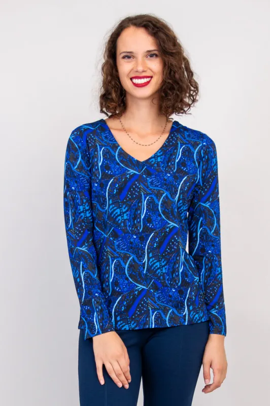 Mia Long Sleeve, Ancient Dot, Bamboo sold by Blue Sky